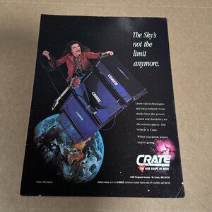 Rudy Sarzo of Quiet Riot - Crate Amps - 1990 Print Advertisement